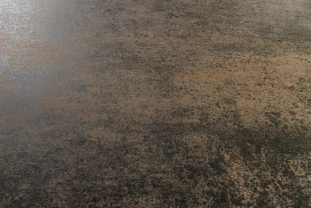 Jedálenský stôl TOMTOC 180-220-260 cm - keramický mramorový vzhľad rust/čierna