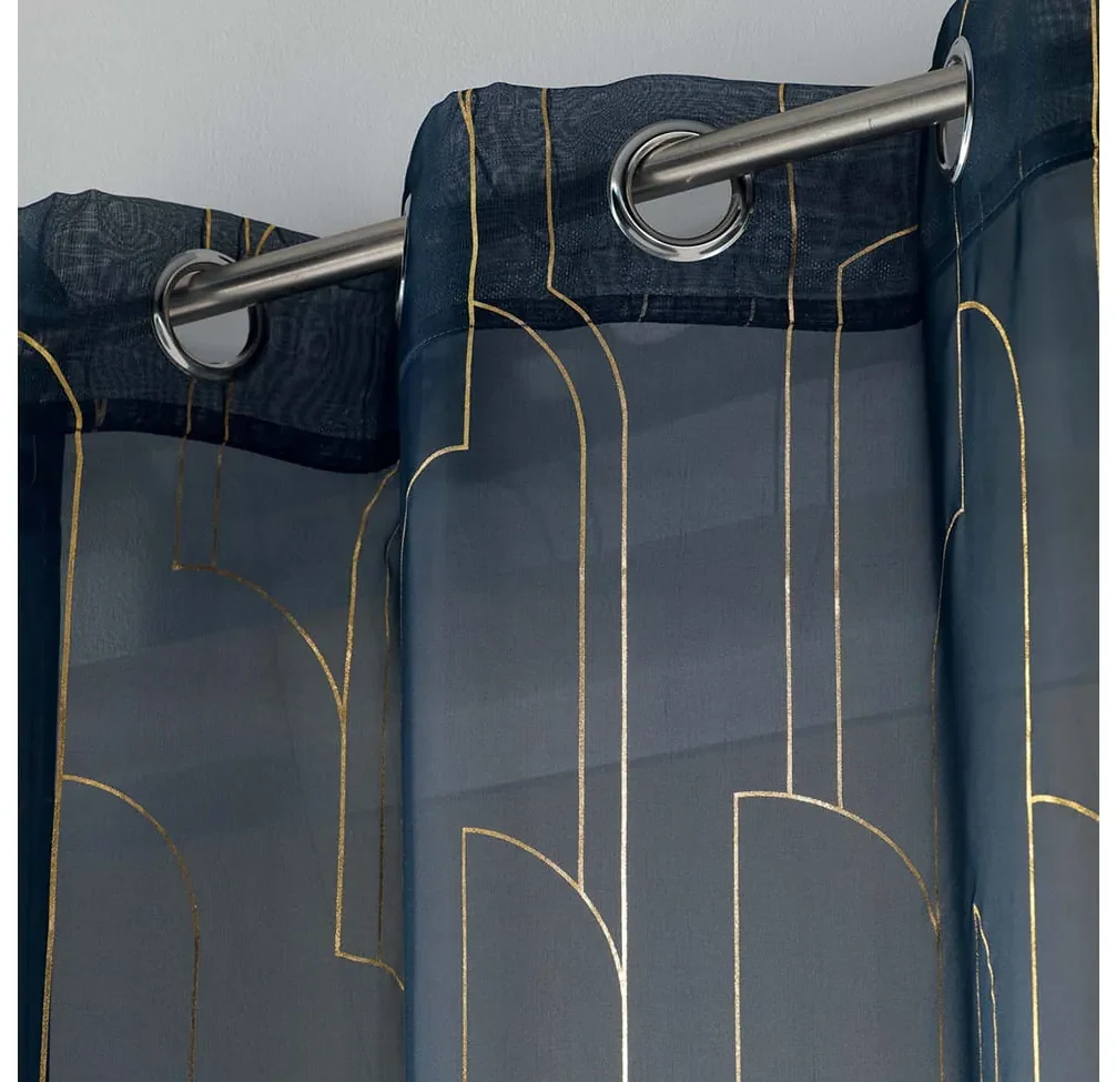 Douceur Záclona na krúžkoch DOMEA 140 x 240 cm Vzorovaná Farba: Sivá