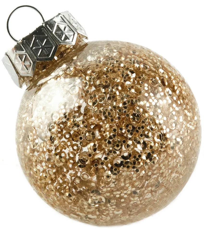 DECOLED Súprava ozdôb, d. 6 cm, bronz