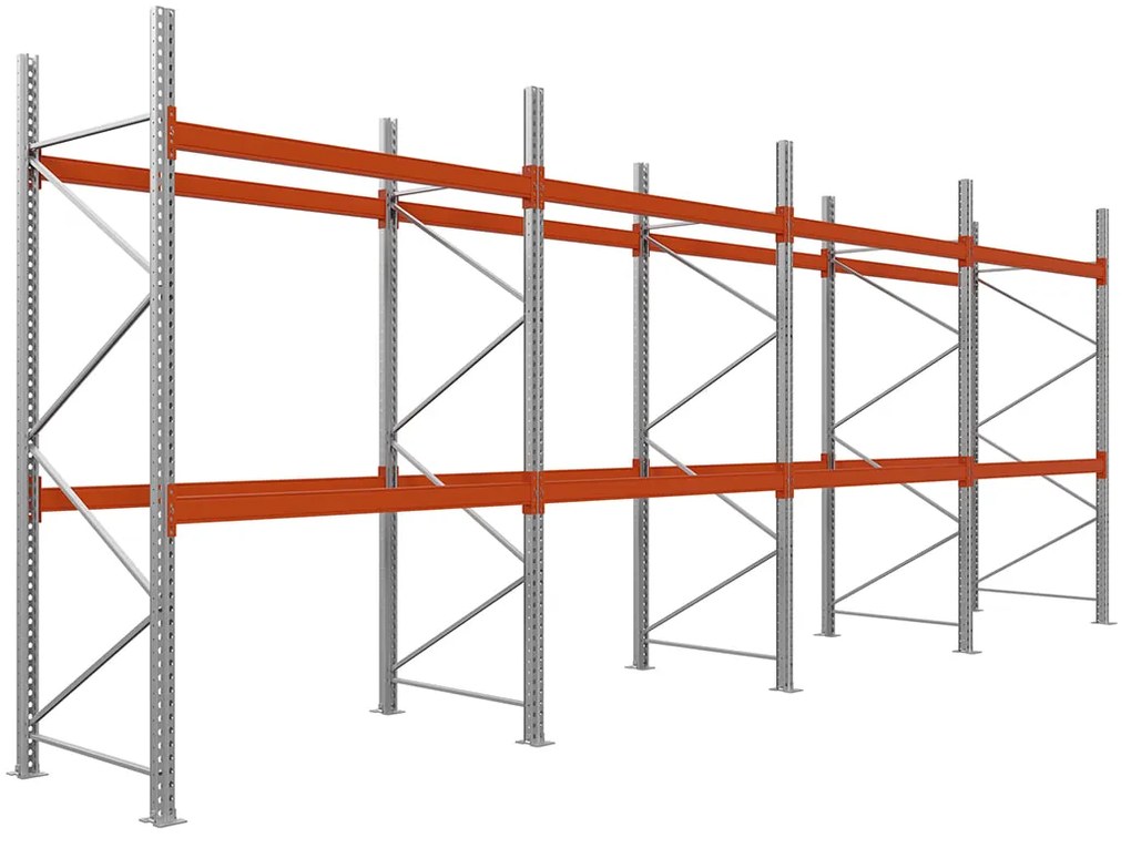 Základný paletový regál|4 moduly