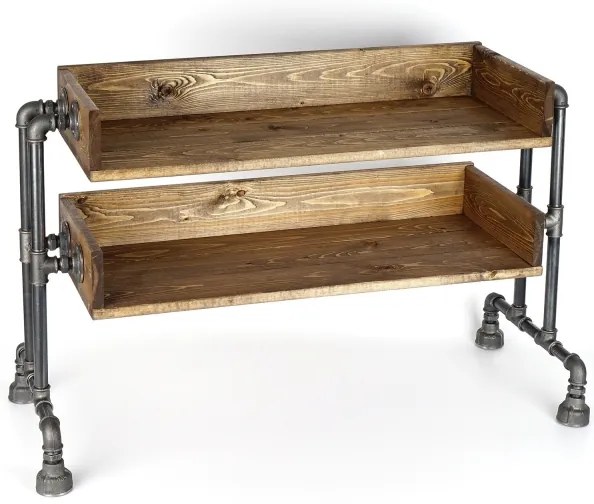 Stojan na topánky BORU 50x90 cm čierna/smrek