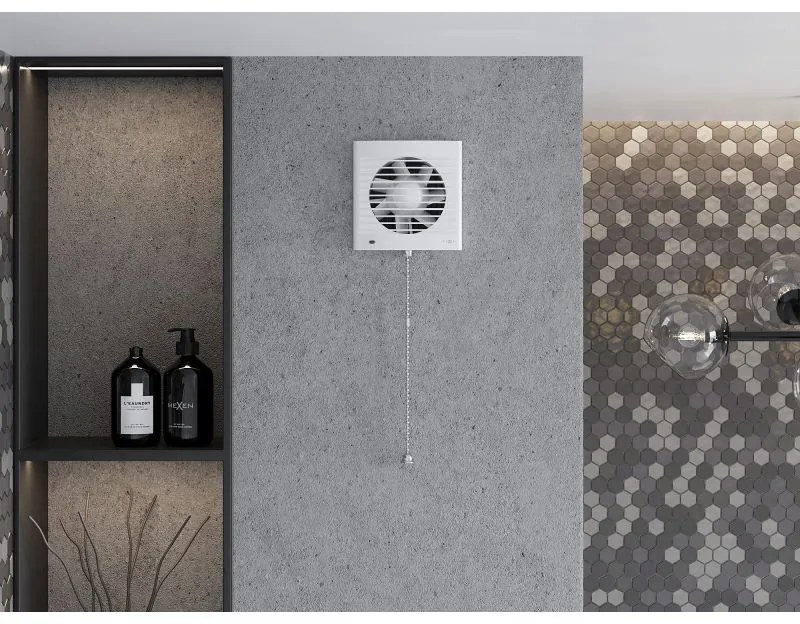 Mexen EXS 120 kúpeľňový ventilátor, káblový spínač, biely - W9604-125K-00