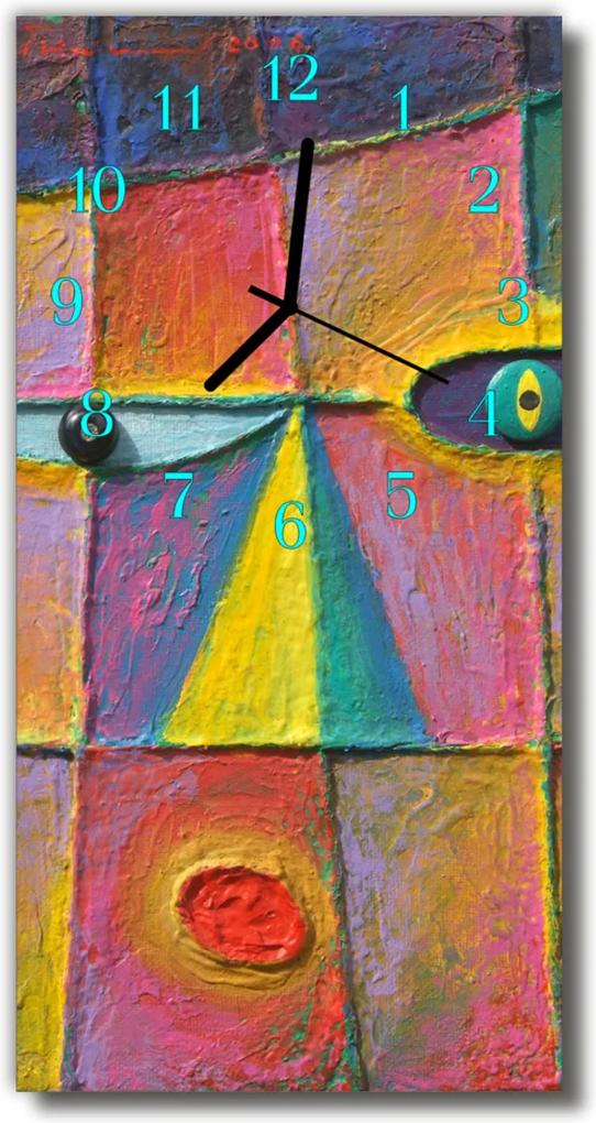 Nástěnné hodiny vertikální Umění abstrakce barevné tisku