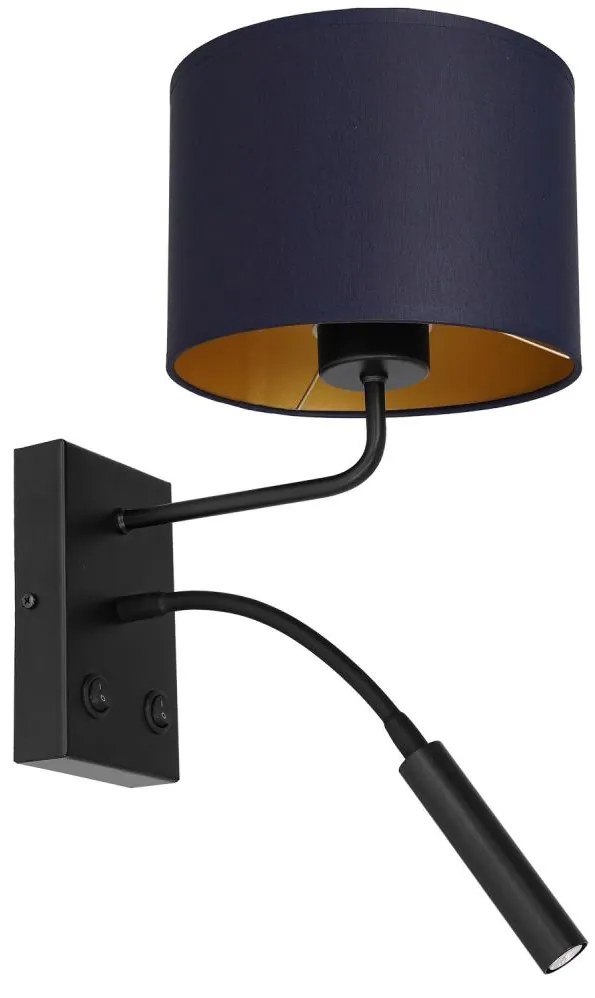 Luminex Nástenná lampa ARDEN 1xE27/60W+1xG9/8W/230V fialová/zlatá LU3563