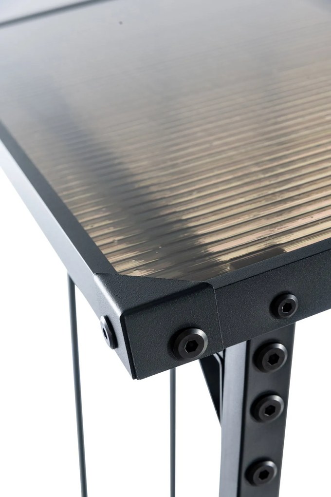 Prístrešok na palivové drevo Ruston XXL - 185x70x185 cm, hliník - antracit