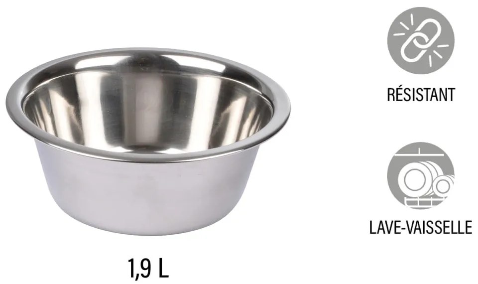 Miska pre psa z nehrdzavejúcej ocele ø 25 cm – Love Story