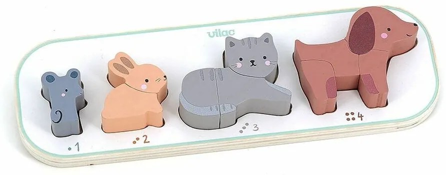 Vilac Vkladacie puzzle Učím sa počítať zvieratkáSarah Betz