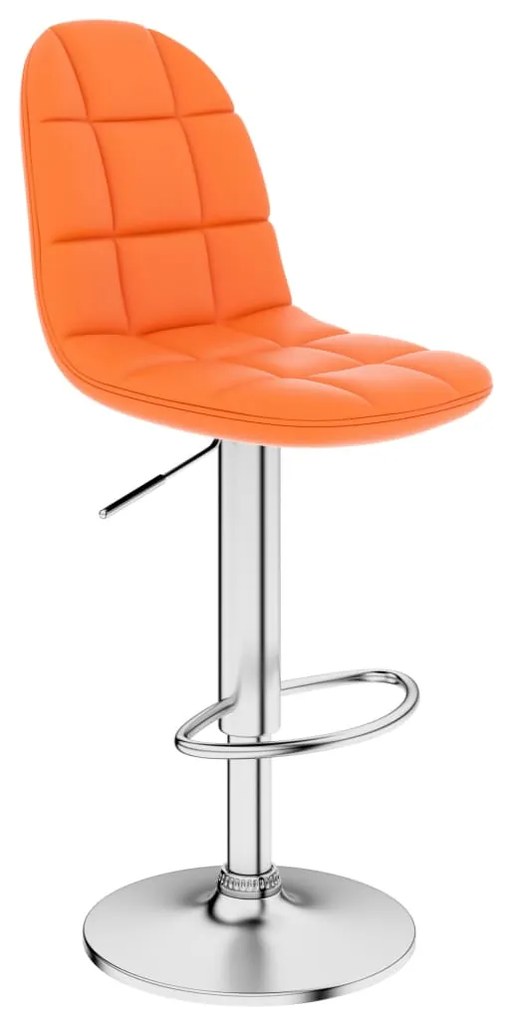 vidaXL Barová stolička, oranžová, umelá koža