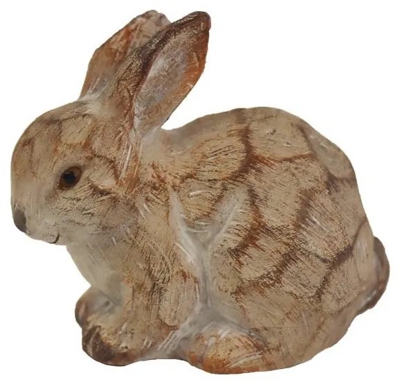 Zajac hnedý terakota 8.5x6.5x10cm
