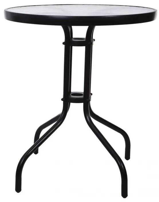 Okrúhly záhradný stôl 60 cm sklenený