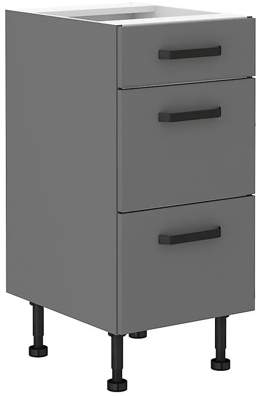 Kuchynská skrinka NESSA antracitová 40d 3s bb