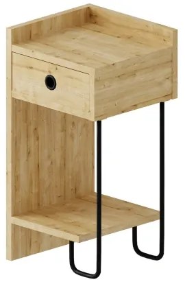 Nočný stolík CACTUS 60x29,5 cm béžová/čierna