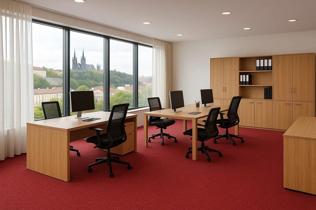 Metrážny koberec Astra červená - neúčtujeme odrezky z role, na mieru, šíře 1,33m,1m,2m,3m,4m,na mieru, neúčtujeme odrezky, červená, chodba / predsieň