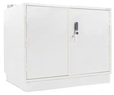 Ohňovzdorná skriňa na chemikálie s el. zámkom FORMULA, 895x1000x600 mm
