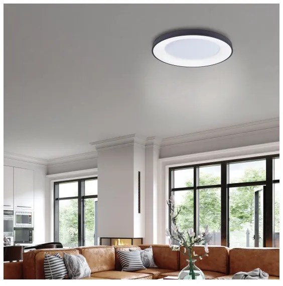 Azzardo AZ4995 - LED Stmievateľné stropné svietidlo SANTANA LED/80W/230V čierna +DO