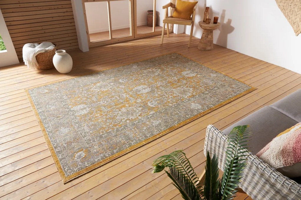 Nouristan - Hanse Home koberce Kusový koberec Cairo 105590 Luxor Gold – na von aj na doma - 160x235 cm