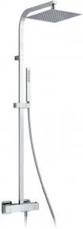 Alpi Una- Sprchová batéria nástenná termostatická, pevná sprcha + ručná sprcha – komplet 18SM2151, chróm