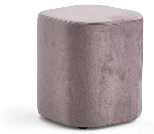 Taburet COMFY, zamatová tkanina, svetlofialová