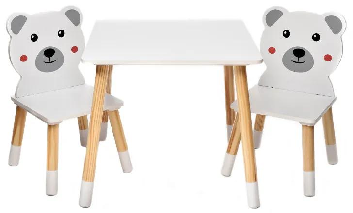 Detský stôl so stoličkami Macko