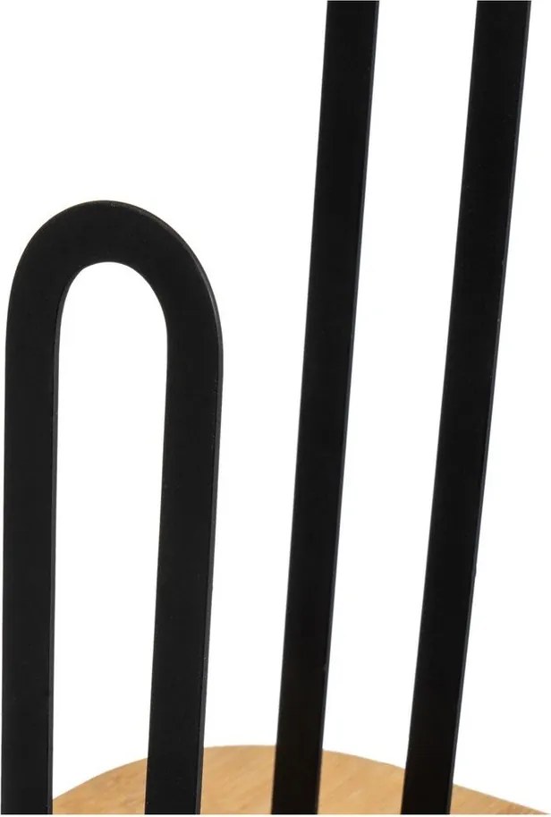 Čierny/v prírodnej farbe kovový stojan na papierové utierky – Casa Selección