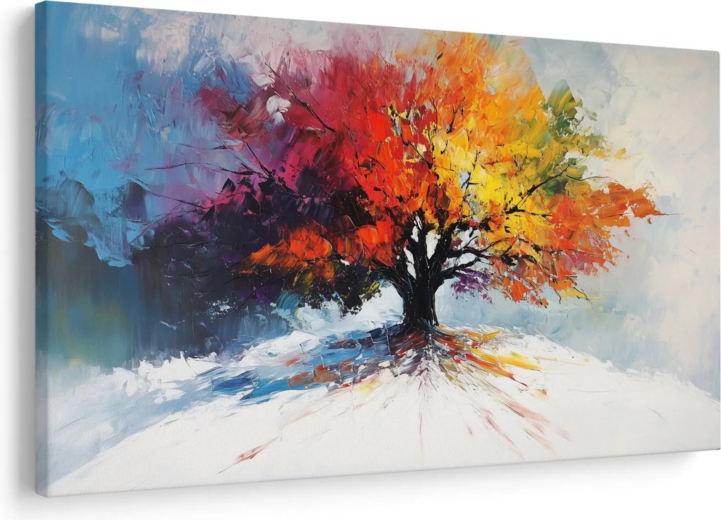Obraz - Pestrofarebný strom (90x60 cm)