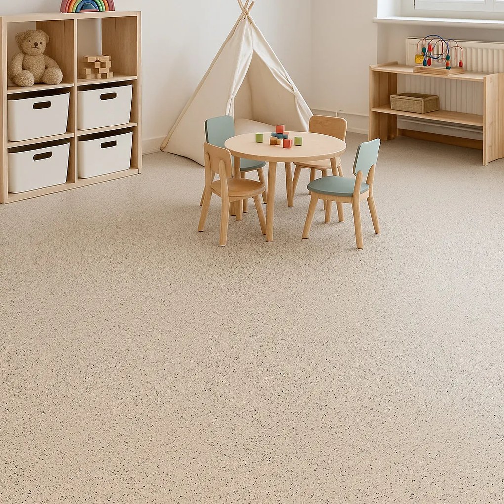 PVC podlaha - lino Flexar Nerok 0639 Pixel Sand, na mieru, šíře 2m,4m, béžová, bez podkladu, chodba / predsieň, Gerflor