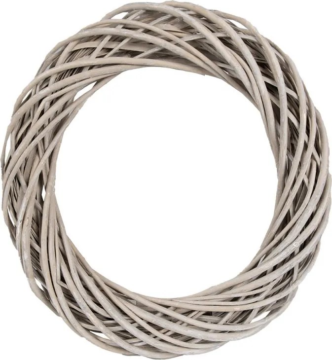 Prírodný šedý ratanový veniec Rattan L - Ø 50*9 cm