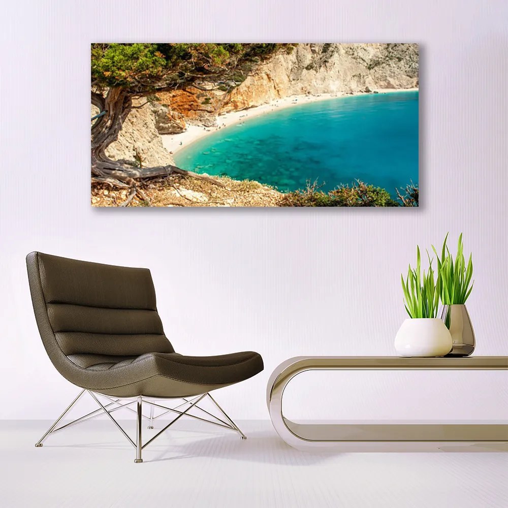 Obraz plexi Záliv more skaly pláž 120x60 cm