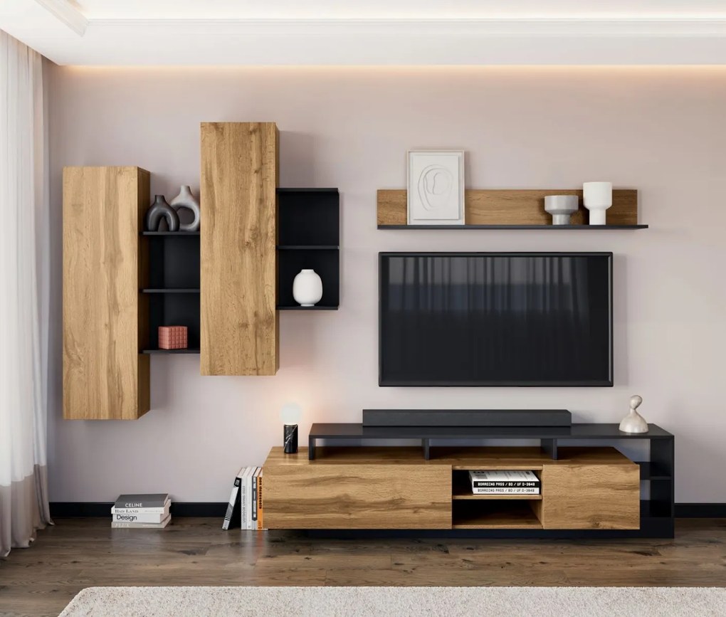 Obývacia zostava KALI, apalačský dub/antracit