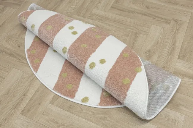 Koberec LIMA M044A krémový / ružový / zlatý kruh