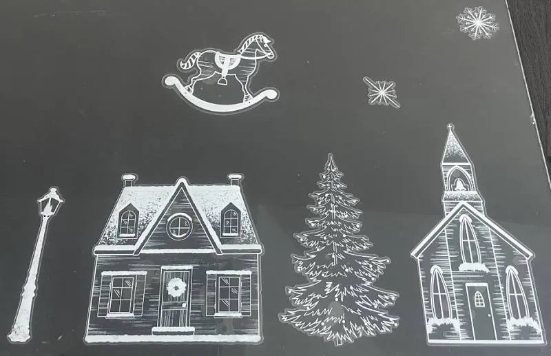 DECOLED Dekoratívna nálepka na okno A3 square