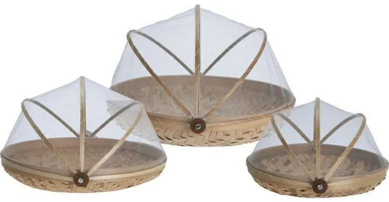 Súprava 3 servírovacích podnosov s krytom Bamboo