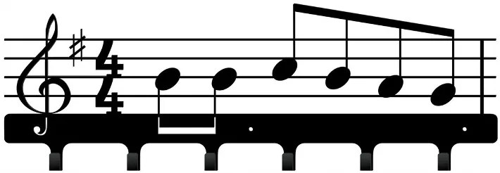 Vešiak na stenu do chodby MUSIC