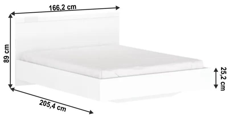 Tempo Kondela Manželská posteľ, 160x200, biela, LINDY
