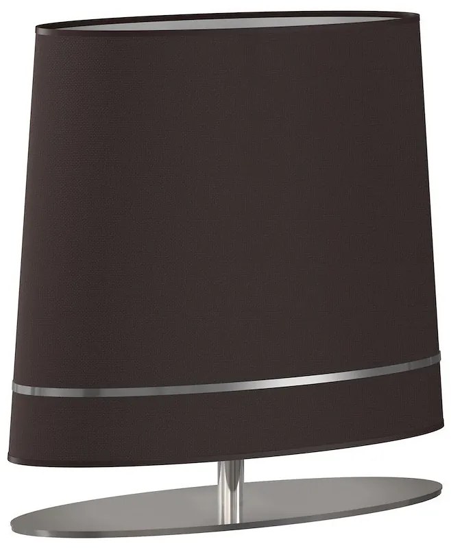 Stolná lampa Bootes, 1x tmavosivé/strieborné textilné tienidlo, ch