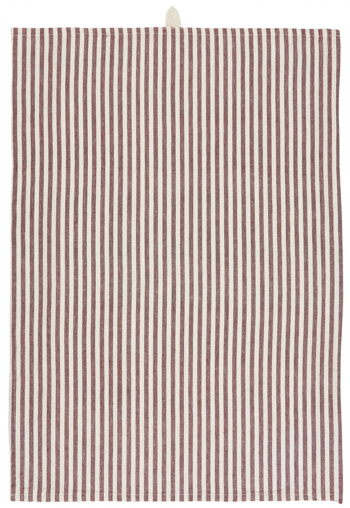 IB LAURSEN Bavlnená utierka Red Stripes 50×70 cm