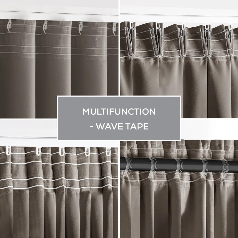 Zatemňovací termo záves taupe 140x270 cm Pleat – Restilo