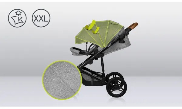 Lionelo - Kombinovaný kočík 2v1 MARI TOUR Sivý kameň