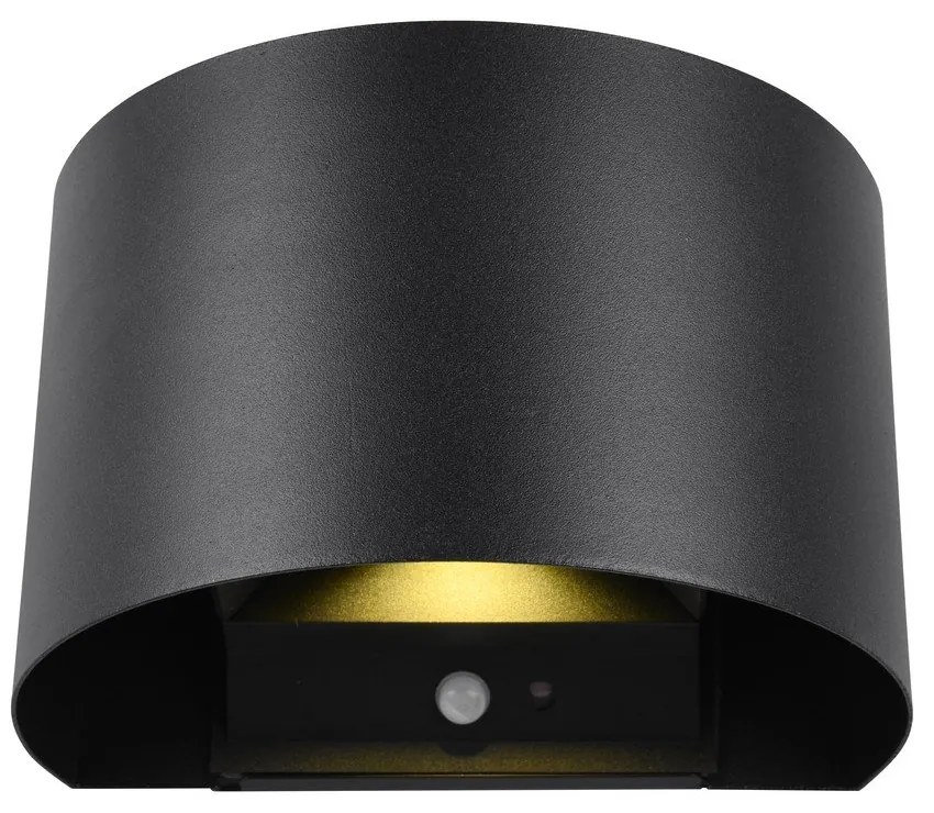 Čierne LED nástenné svietidlo Talent – Trio