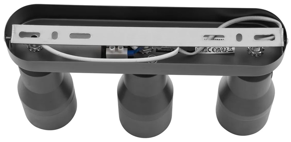 Zaoblené stropné bodové svetlo tmavosivé GU10 50 mm 3-svetlo - Stanley