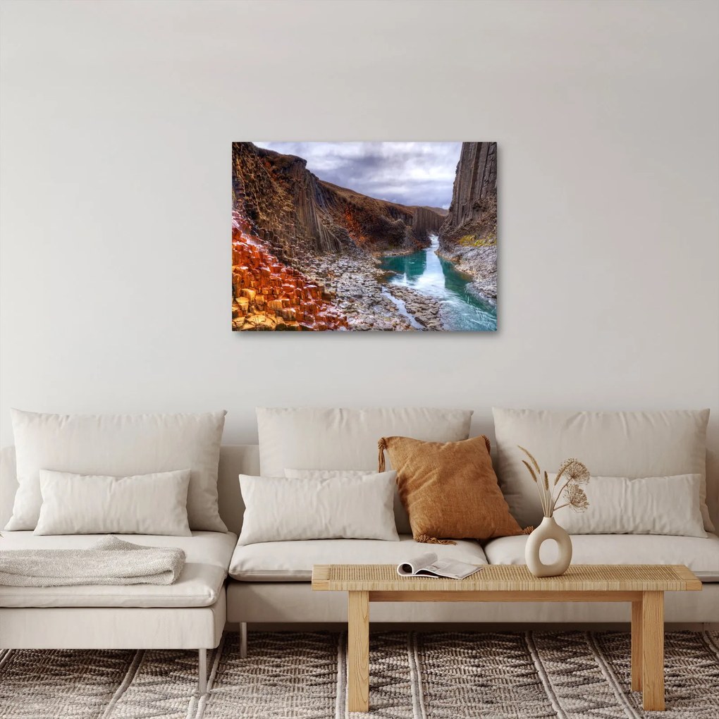 Obraz - kaňon Studlagil (70x50 cm)