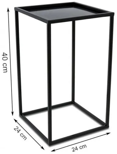 Stojan na kvety 40x24 cm čierna