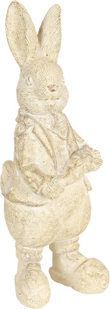 Veľkonočné dekorácie krémového králika métallique - 6 * 6 * 13 cm