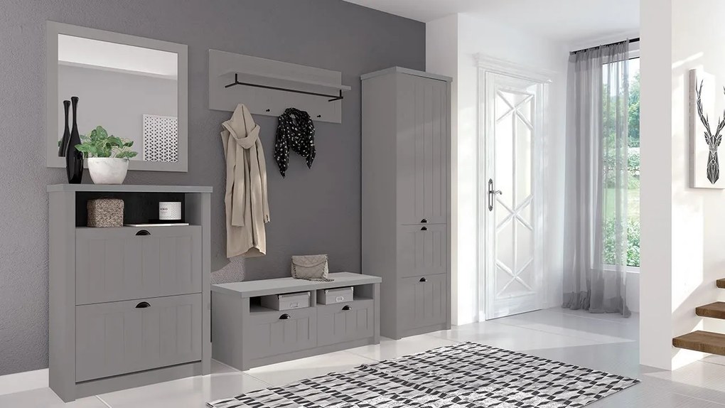 Nábytok do predsiene Patty 2 V, Farba:: sivá