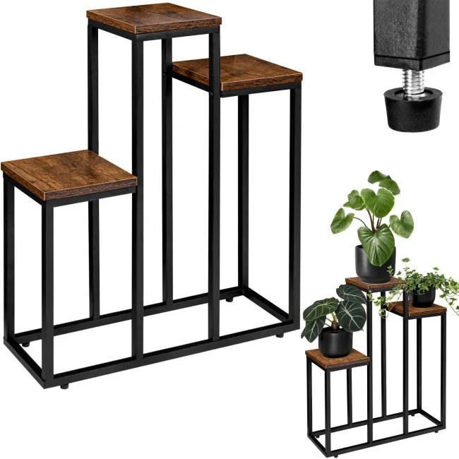 Stojan na kvety AGRAS RUSTIC čierny