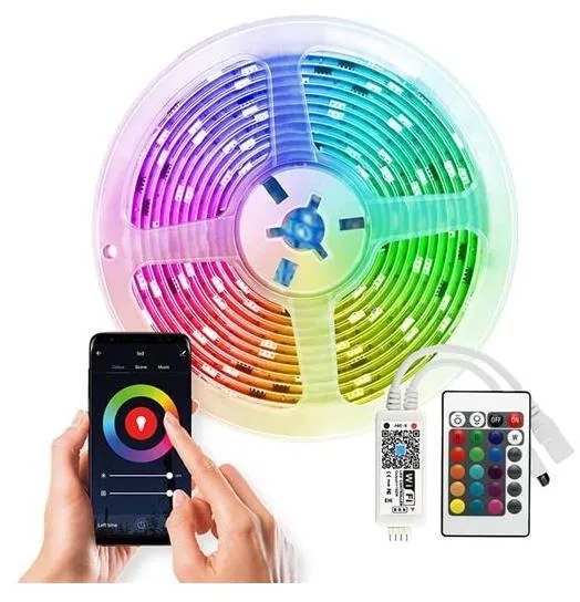 Solight WM57 - LED RGB Stmievateľný pásik LED/20W/230V 5m IP65 Tuya + DO