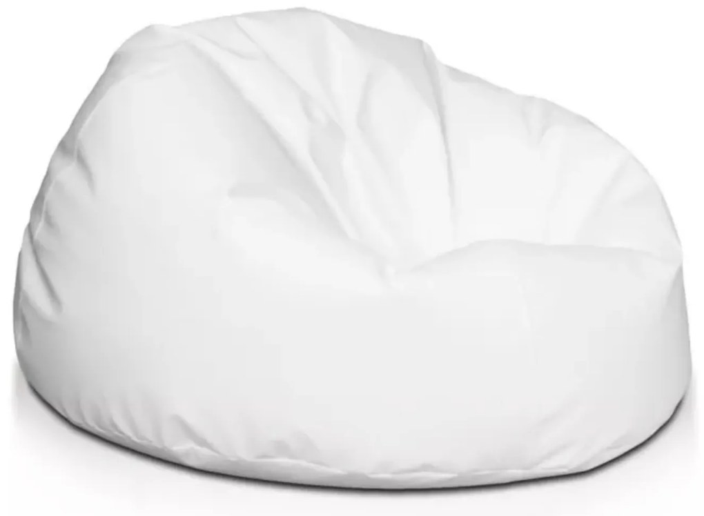 Sedací vak Sakwa L z ekokože – pohodlný, ľahko čistiteľný, elegantný vak pre deti aj dospelých Farba: E01 - Biela