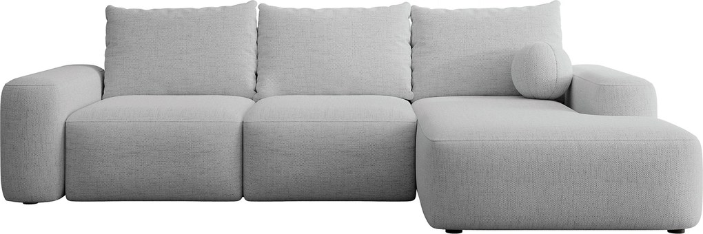 Rohová sedacia súprava Carlito (p) (sivá čierna)