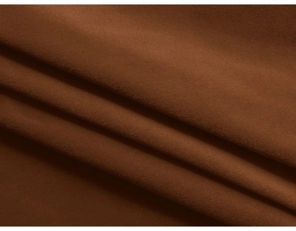 Čalúnená dvojlôžková posteľ v terakotovej farbe s úložným priestorom s roštom 140x200 cm Kiana – Makamii