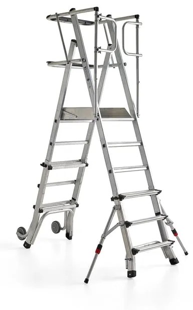 Plošinový rebrík ATOP, 4-6 priečok, 940-1370 mm